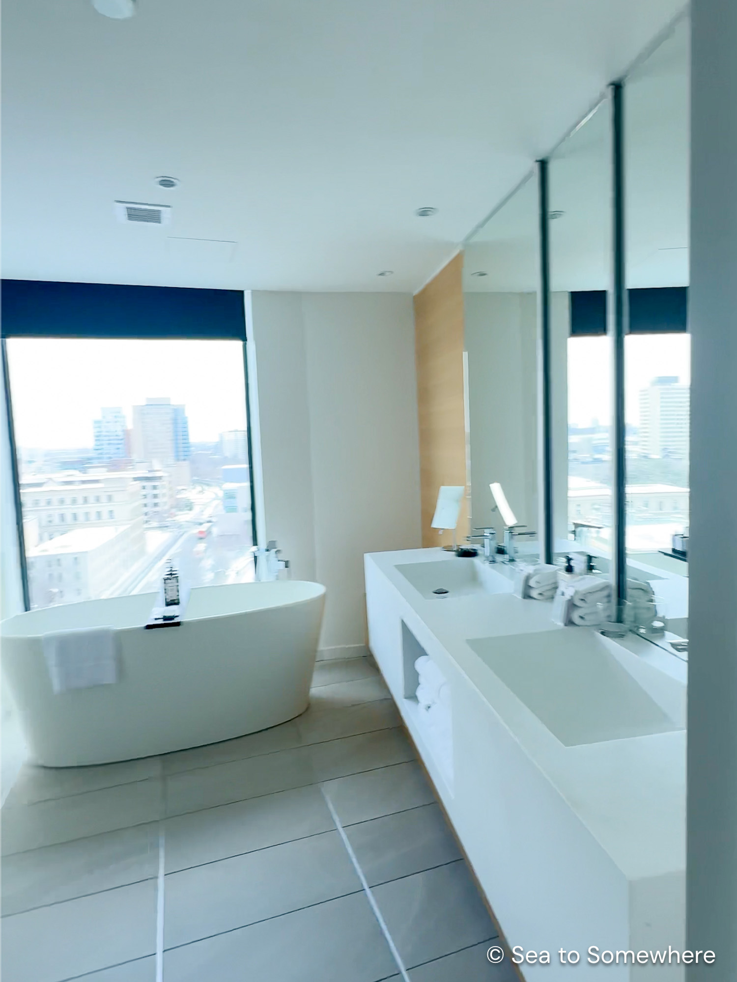 Bathroom in Le Germain hotel in Ottawa