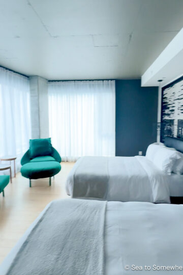 bedroom at Le Germain hotel in Ottawa