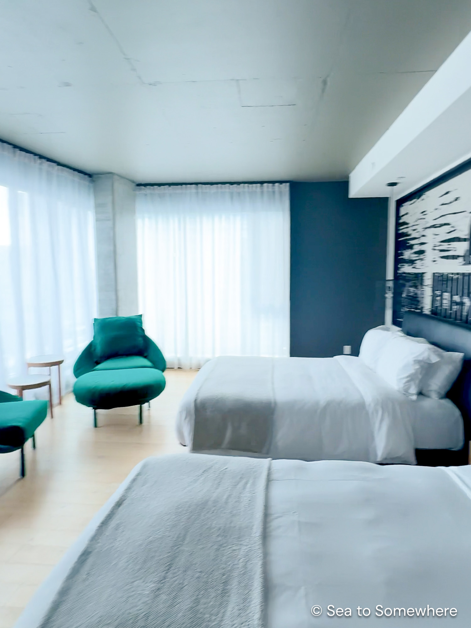 bedroom at Le Germain hotel in Ottawa